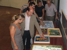 Momento de la visita del alcalde