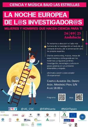 Experimentos, microcharlas, música y mucho más en la Noche Europea de l@s Investigador@s del IAS-CSIC y el Ifapa Alameda del Obispo